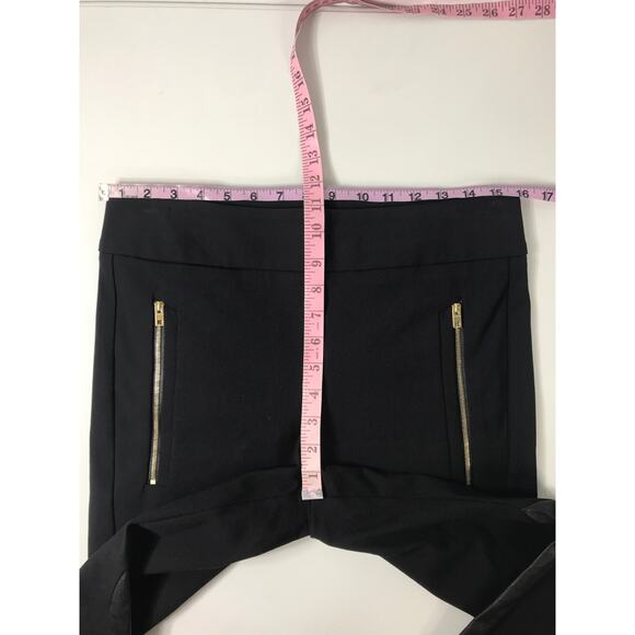 Rag & Bone Black Stretch Zip Pockets Lamb Leather Panel Insert Moto Pants 8 - Picture 11 of 11